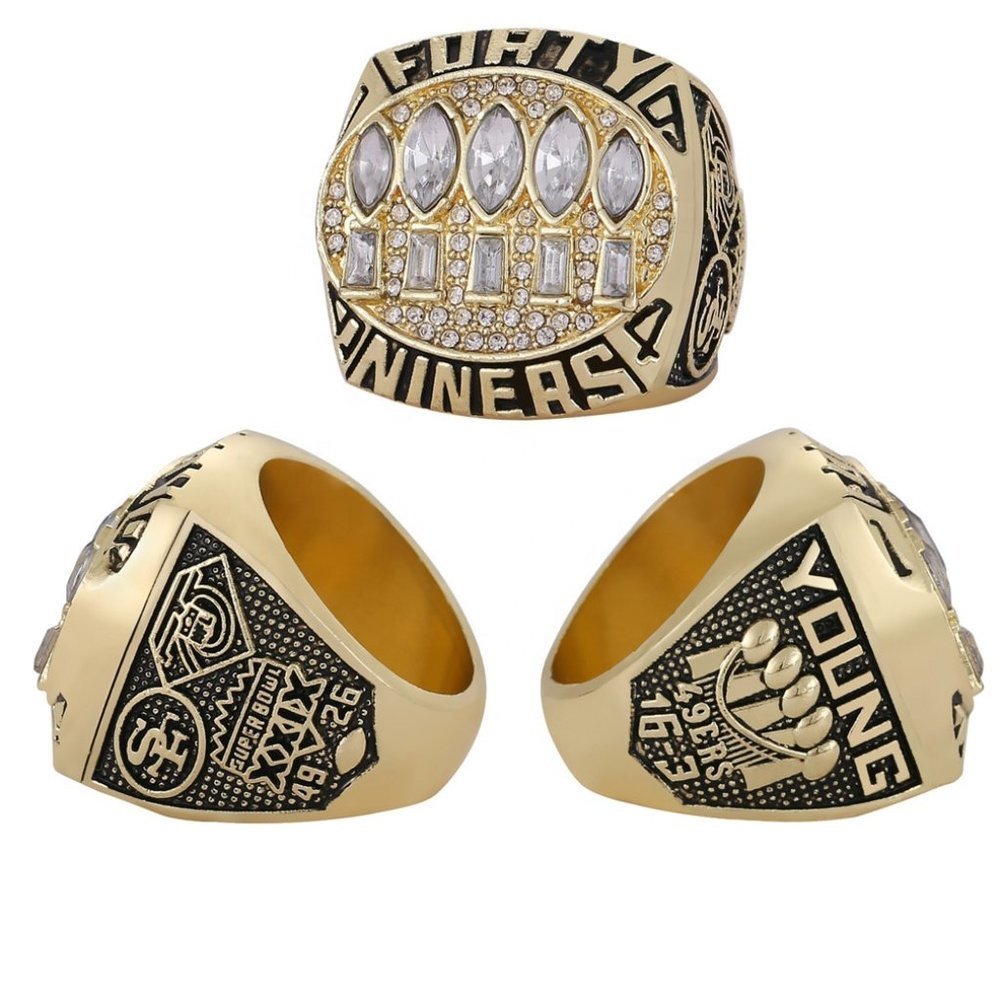 San Francisco 49ers‎ Championship Ring Fan Edition Super Bowl 94 - 95 Gold